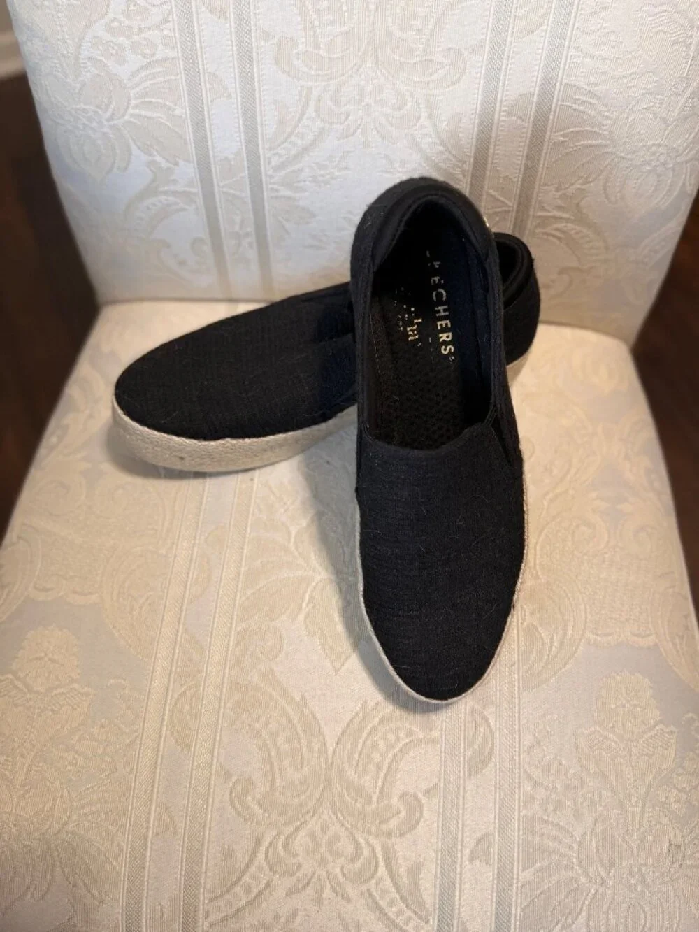 Skechers Espardrille Martha Stewart Slip On Platform Shoes Womans 10